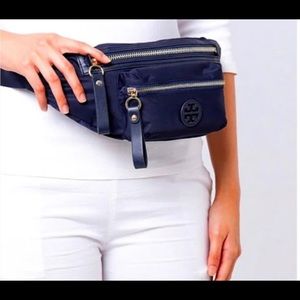 Tory Burch Navy Nylon Belt Bag